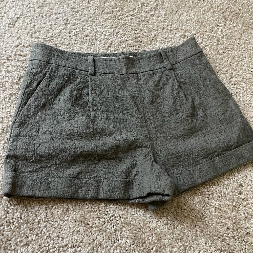 Diane Von Furstenberg Green Tailored Shorts